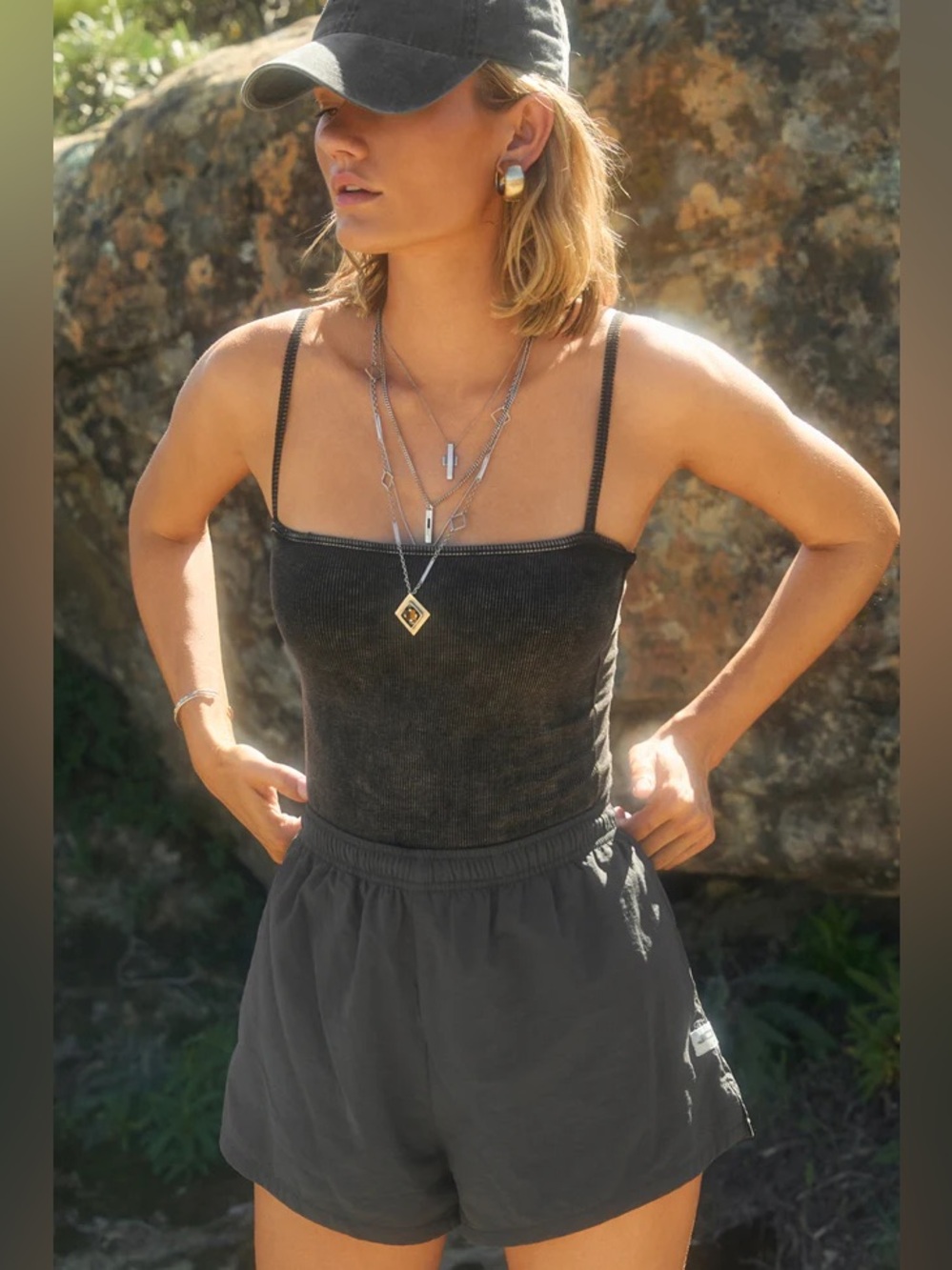 NWOT JOAH BROWN SQUARE NECK CAMI